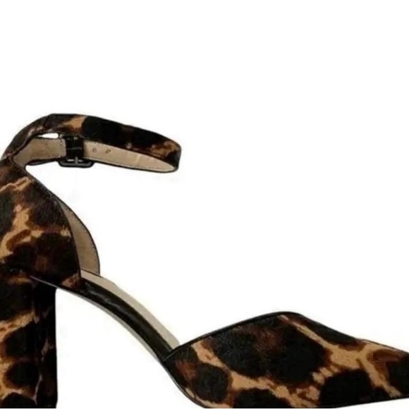 Alex Marie Women’s Leopard Print Ankle Strap Block Heel Sandals Shoes - Picture 7 of 12